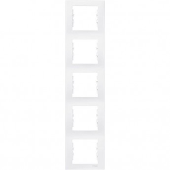5-постовая рамка SCHNEIDER ELECTRIC SEDNA, вертикальная, БЕЛЫЙ