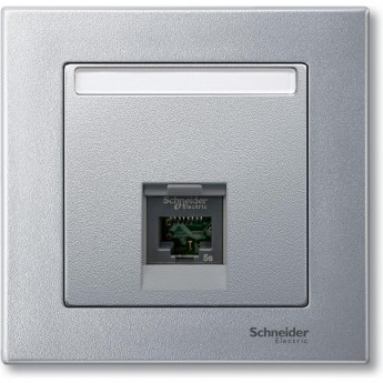 Центральная плата SCHNEIDER ELECTRIC MERTEN для розетки SE RJ45 1пост, АЛЮМИНИЙ, SM