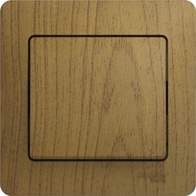 1-клавишный выключатель SCHNEIDER ELECTRIC GLOSSA, сх.1, 10АХ, в сборе, ДЕРЕВО ДУБ GSL000512