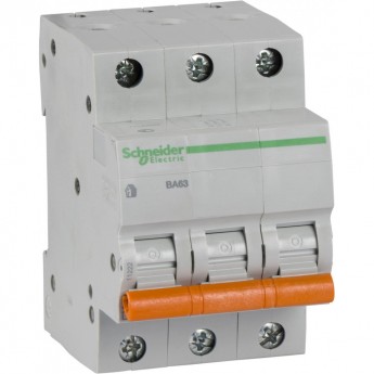 Автоматический выключатель SCHNEIDER ELECTRIC ДОМОВОЙ ВА63 3П 10A C 4,5 кА, Болгария/Италия
