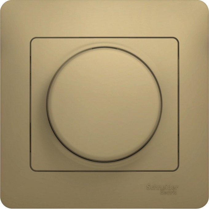 Светорегулятор (диммер) SCHNEIDER ELECTRIC GLOSSA, поворотный, 300Вт, в сборе, титан GSL000434