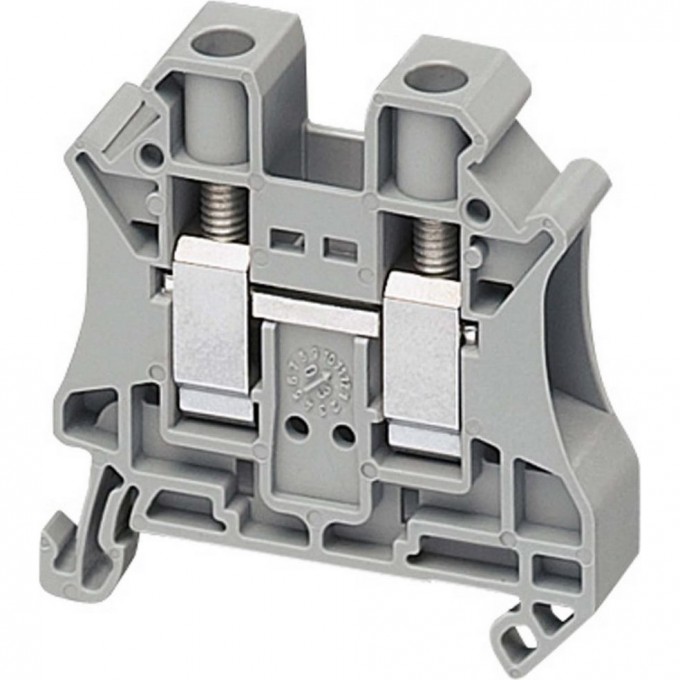 Клеммник винтовой проходной SCHNEIDER ELECTRIC LINERGY, с сечением провода 10ММ2, 2 точки подключения, серый NSYTRV102