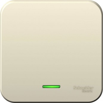 1-клавишный выключатель SCHNEIDER ELECTRIC BLANCA, с подсветкой, 6А, 250B, МОЛОЧНЫЙ