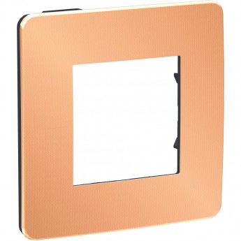 1-постовая рамка SCHNEIDER ELECTRIC UNICA STUDIO, МЕДЬ/антрацит