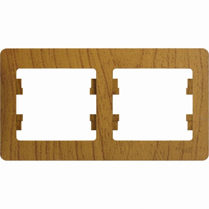 2-постовая рамка SCHNEIDER ELECTRIC GLOSSA, горизонтальная, ДЕРЕВО ДУБ GSL000502