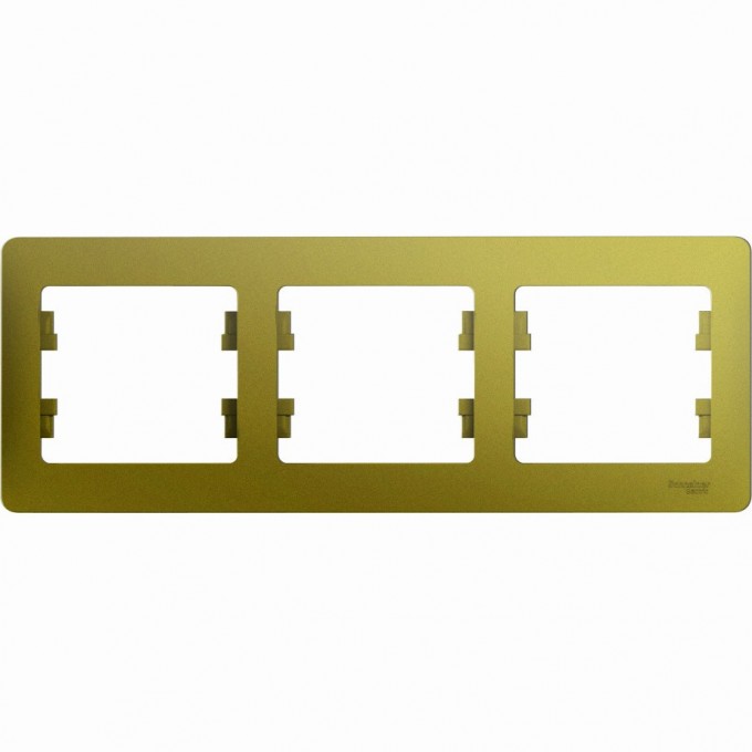 3-постовая рамка SCHNEIDER ELECTRIC GLOSSA, горизонтальная, ФИСТАШКОВЫЙ GSL001003