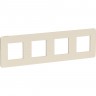 4-постовая рамка SCHNEIDER ELECTRIC UNICA STUDIO, бежевый/бежевый NU280844
