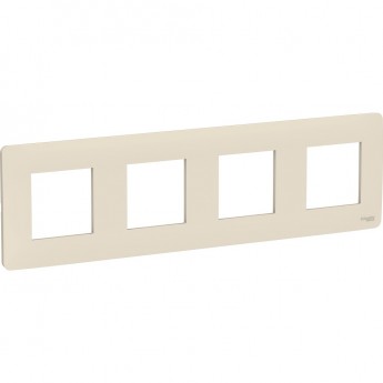 4-постовая рамка SCHNEIDER ELECTRIC UNICA STUDIO, бежевый