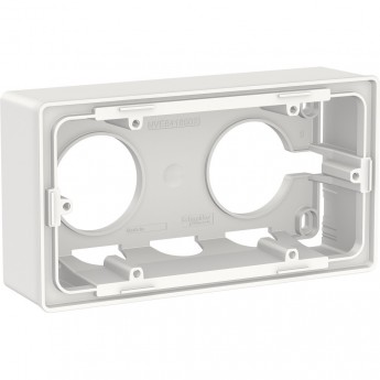 Коробка для открытой установки SCHNEIDER ELECTRIC UNICA NEW, 2-постовая, белый