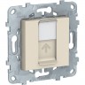 Лицевая панель UNICA NEW RJ45 KEYSTONE/SYSTIMAX, бежевый NU546144