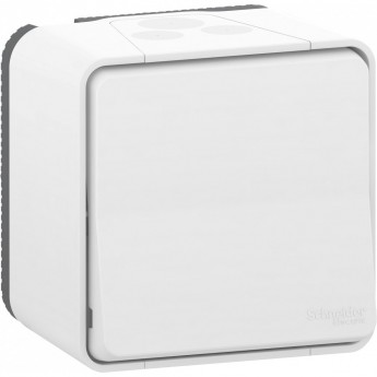Переключатель SCHNEIDER ELECTRIC MUREVA S 1-клавишный, в сборе, О/У сх.6, белый, IP55