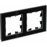 Рамка 2-постовая SCHNEIDER ELECTRIC ATLASDESIGN NATURE, органическое стекло черный ATN321002