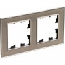 Рамка 2-постовая SCHNEIDER ELECTRIC ATLASDESIGN NATURE, органическое стекло шампань ATN320502