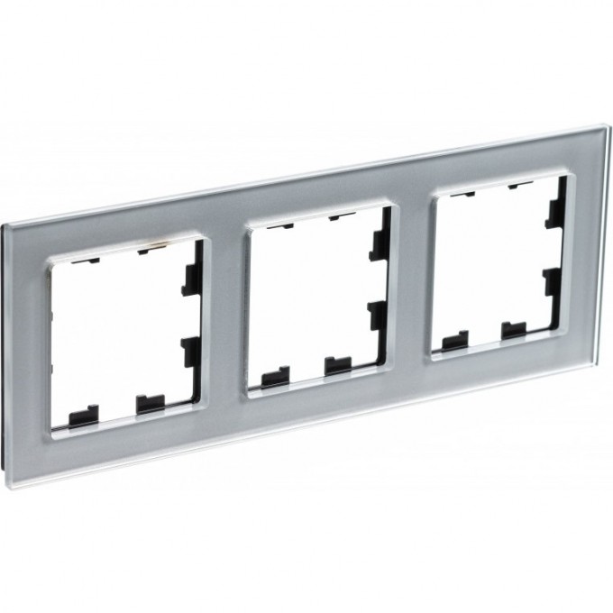 Рамка 3-постовая SCHNEIDER ELECTRIC ATLASDESIGN NATURE, органическое стекло алюминий ATN320303