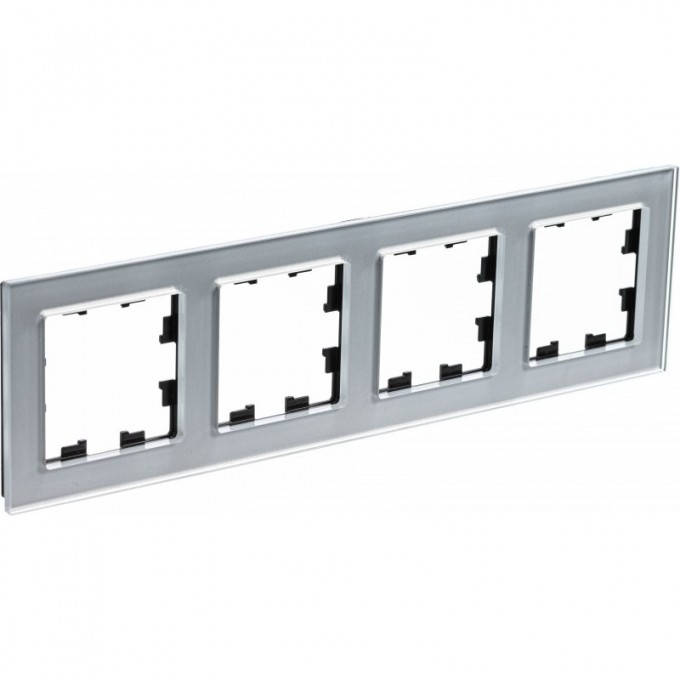 Рамка 4-постовая SCHNEIDER ELECTRIC ATLASDESIGN NATURE, органическое стекло алюминий ATN320304