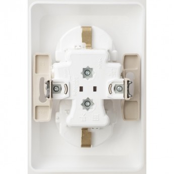 Розетка двойная SCHNEIDER ELECTRIC ЭТЮД С/У с заземлением со шторками 16А 250B, белый, Россия