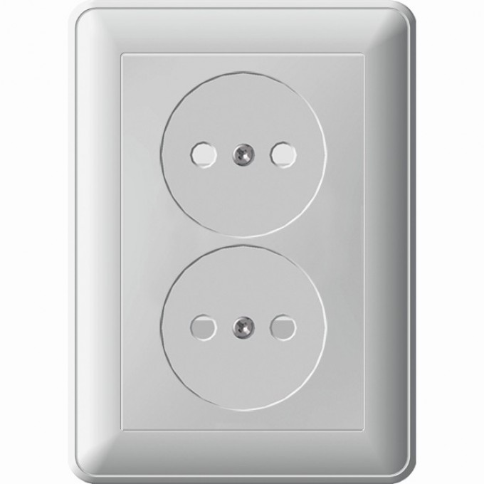 Розетка двойная SCHNEIDER ELECTRIC W59 без заземления, со шторками, 16А, в сборе, белый RS16-254-18