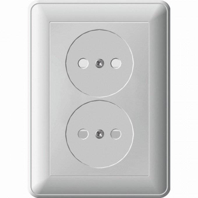 Розетка двойная SCHNEIDER ELECTRIC W59 без заземления со шторками, 16А, в сборе, шампань RS16-254-48