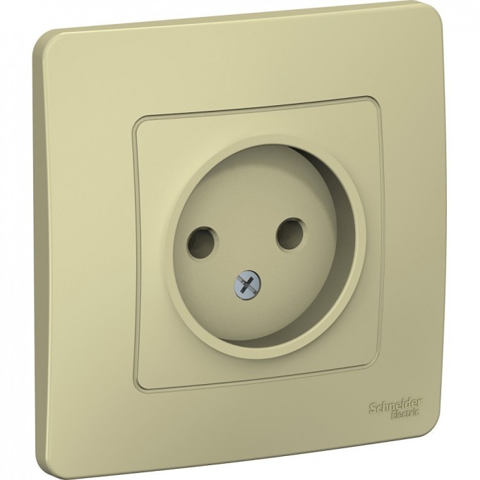 Розетка одинарная SCHNEIDER ELECTRIC BLANCA без заземления без шторок 16А, 250В, БЕЖЕВЫЙ BLNRS000017