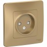 Розетка одинарная SCHNEIDER ELECTRIC BLANCA без заземления, со шторками, 16А, 250В, ТИТАН BLNRS000114