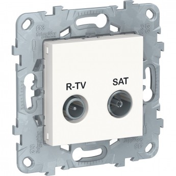 Розетка R-TV/SAT SCHNEIDER ELECTRIC UNICA NEW, проходная, белый
