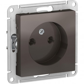 Розетка SCHNEIDER ELECTRIC ATLASDESIGN без заземления, без шторок, механизм, мокко