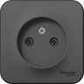 Розетка SCHNEIDER ELECTRIC BLANCA без заземления, без шторок, с изолирующей пластиной, 16А, 250В, антрацит BLNRA000116