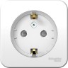 Розетка SCHNEIDER ELECTRIC BLANCA с заземлением, со шторками, (компакт), с изолирующей пластиной, 16А, 250В, белый BLNRA111111