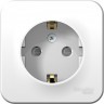 Розетка SCHNEIDER ELECTRIC BLANCA с заземлением, со шторками, с изолирующей пластиной, 16А, 250В, белый BLNRA011111