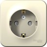 Розетка SCHNEIDER ELECTRIC BLANCA с заземлением, со шторками, с изолирующей пластиной, 16А, 250В, молочный BLNRA011112