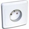 Розетка SCHNEIDER ELECTRIC ЭТЮД С/У без заземления без шторок 16А 250B, белый, Россия PC16-001B