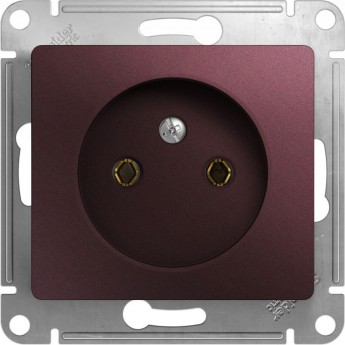 Розетка SCHNEIDER ELECTRIC GLOSSA без заземления, механизм, баклажановый