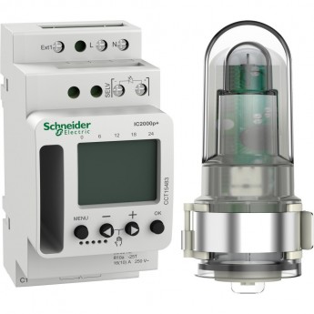 Сумеречный выключатель SCHNEIDER ELECTRIC ACTI9 IC2000p+ програм. c уличным датчиком освещенности
