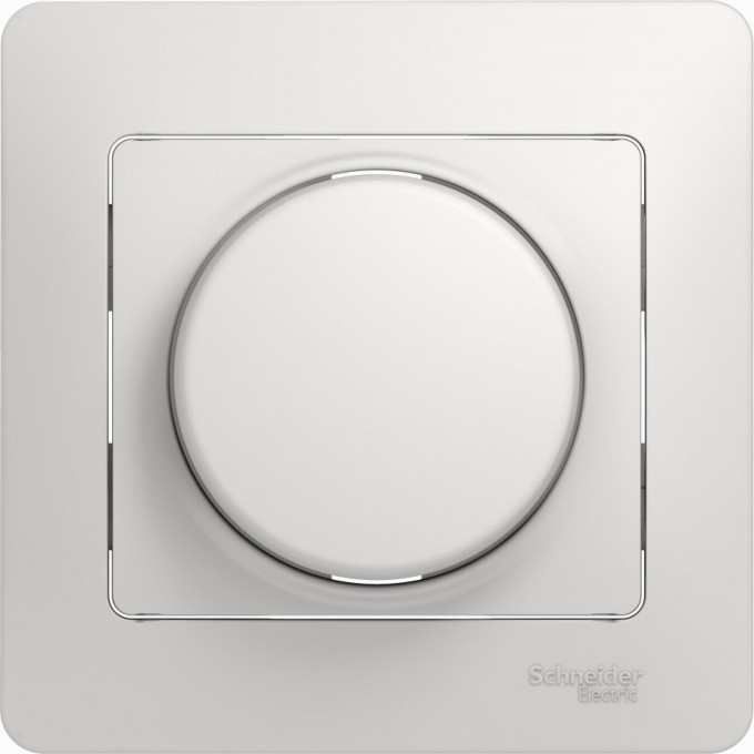 Светорегулятор (диммер) SCHNEIDER ELECTRIC GLOSSA, поворотно-нажимной, LED, RC, 630Вт, в сборе, белый GSL000137