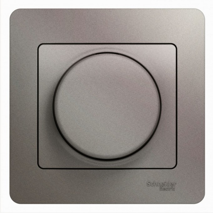 Светорегулятор (диммер) SCHNEIDER ELECTRIC GLOSSA, поворотный, 300Вт, в сборе, платина GSL001234
