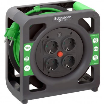 Удлинитель катушечный SCHNEIDER ELECTRIC THORSMAN 4 роз 15м 3х1.0 IP20