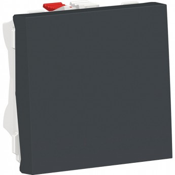 Выключатель 1-клавишный SCHNEIDER ELECTRIC UNICA MODULAR, сх. 1, 10 AX, 250 В, 2 модуля, антрацит