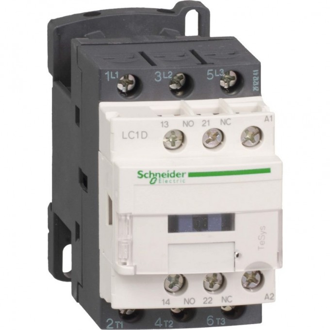 Контактор SCHNEIDER ELECTRIC TESYS D 3Р,18A,НО+НЗ,220V 50/60 ГЦ, зажим под винт,с защитной крышкой LC1D18M7