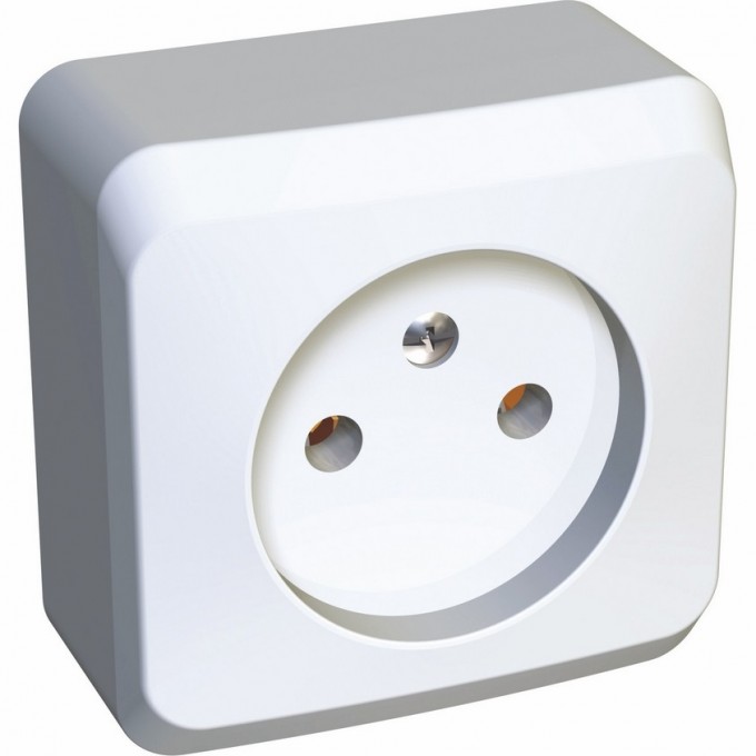Розетка SCHNEIDER ELECTRIC ЭТЮД без заземления без шторок 16А 250B, белый, Россия PA16-001B