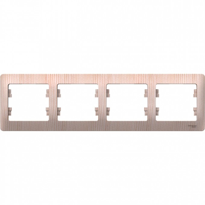Рамка SCHNEIDER ELECTRICGLOSSA 4-постовая горизонтальная сосна GSL001504