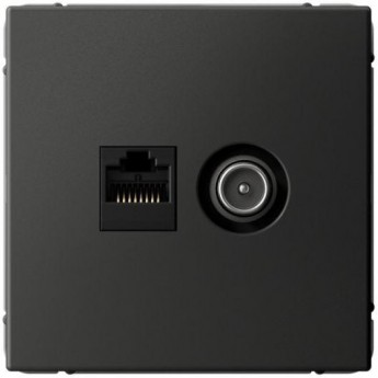Розетка компьютерная + телевизионная 2-м SCHNEIDER ELECTRIC ARTGALLERY SE GAL001489 RJ45 + TV кат.5E базальт