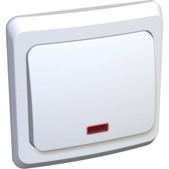 1-клавишный переключатель SCHNEIDER ELECTRIC ЭТЮД с подсветкой 10 АХ, БЕЛЫЙ, Россия