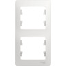 2-постовая рамка SCHNEIDER ELECTRIC GLOSSA, вертикальная, БЕЛЫЙ GSL000106
