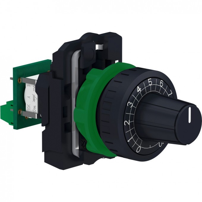 Потенциометр SCHNEIDER ELECTRIC HARMONY XB5 в сборе, ПЛАСТ.ОСНОВ., 10 кОм XB5AD912R10K